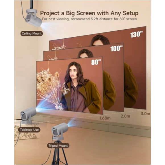 Mini Projector 4K Support, Smart Projector - Picture 6 of 9